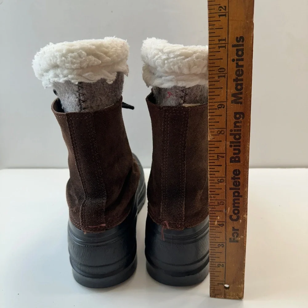 Kamik Wool Duck Boots Winter Snow‎ Boots Lace Up Warm Brown Black Mens Size 9